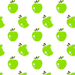 Vector seamless pattern with abstract apples