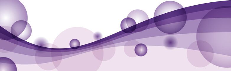 Vector  purple   and white banner from the waves