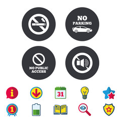 No Smoking, Sound. Private territory parking.