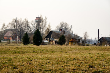 Fototapeta na wymiar endless fields in spring