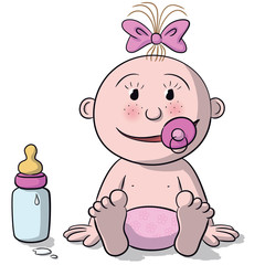 Illustration of newborn baby