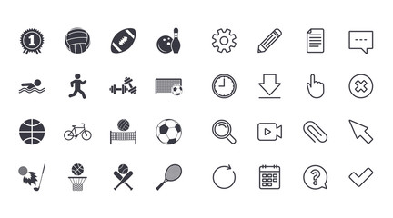 Set of Sport and Fitness icons.
