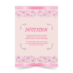 Invitation card, Wedding card with ornament