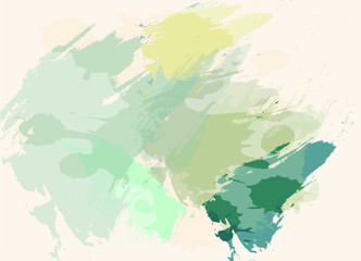 Green gradient abstract watercolor style background