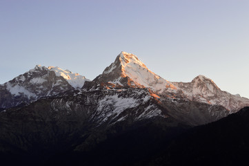 Sunrise on Poon Hill in Nepal
