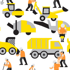 Road work vector pattern