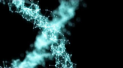 Abstract technology geometry surfaces, lines and points background, Used as digital wallpaper and technology background.