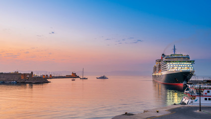 Tourist port of Rhodes, Greece