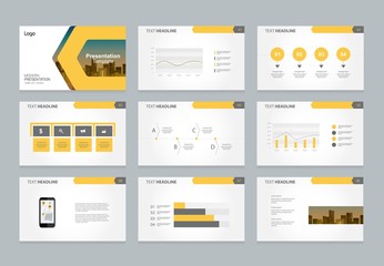 abstract  presentation  slide template design background with infographic elements for brochure,social info.flat vector illustration