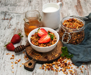 Homemade baked granola