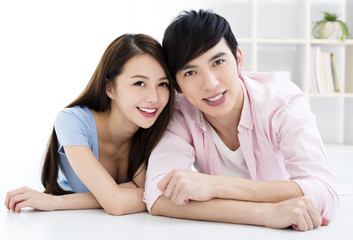 Portrait of  smiling asian young couple