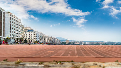 View of Thessaloniki Port with the White Tower