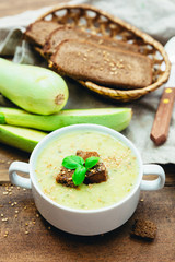 cream soup with zucchinis
