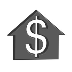 Obraz premium Building for sale costs money, vector
