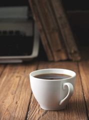  coffee and old typewriter