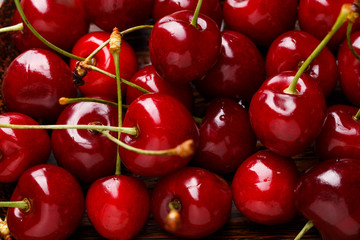 Fresh red Cherries.