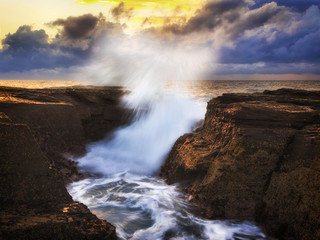 Fototapeta premium Sea Narrab Crack Splash