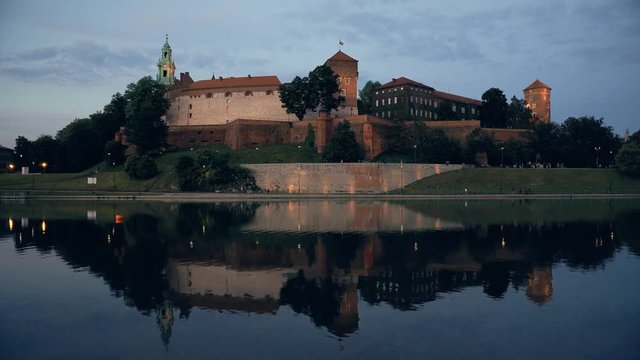 Wawel Architectural Complex From Vistula River in Krakow