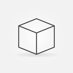 Cube line icon