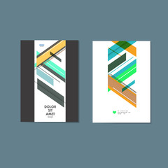 brochures template with abstract design lines