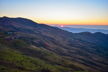 Sunrise view from Tumling, Nepal