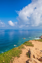 Fototapeta premium Atlantic ocean from Cabo da Roca, the western point of Europe, Portugal.