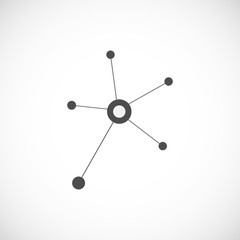 Single flat cocial icon. Vector network illustration