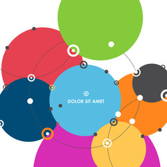 Abstract network circle background