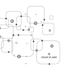 Black connected squares on white background