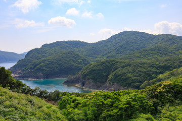 Fototapeta na wymiar 入江と山