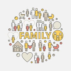 Family colorful illustration