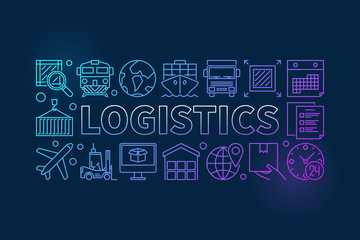 Logistics colorful illustration