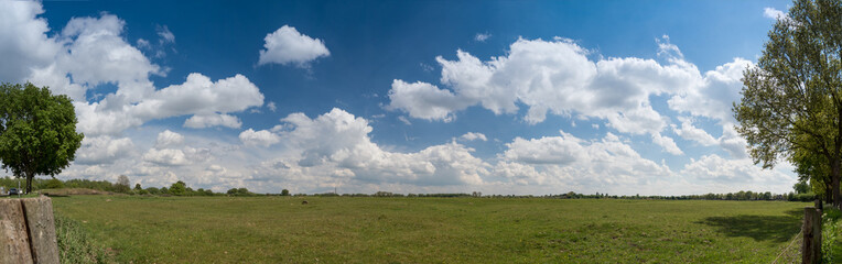 Panorama Wisseler Dünen, Kalkar, Germany on a sunny day