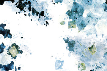 Abstract watercolor painting, digital illustration
