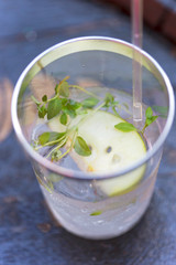 Apple thyme summer drink 
