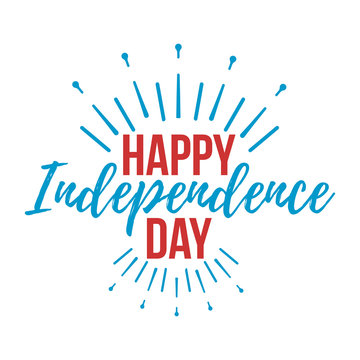 Happy Independence Day Greeting Card. Vector illustration.