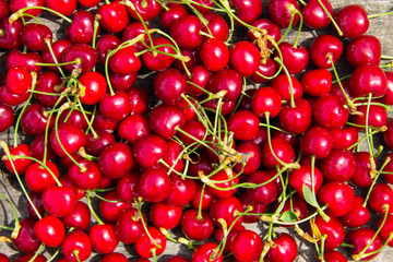 Background of the red cherry fruits