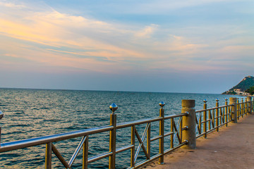 Sea sun sky light water