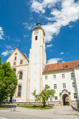 Obraz premium Monastery in Dietramszell city, Bavaria, Germany