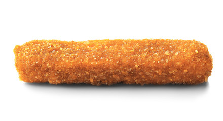 Cheese stick on white background