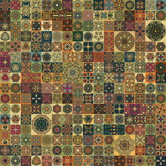 Seamless pattern. Vintage decorative elements. Hand drawn background. Islam, Arabic, Indian, ottoman motifs. Perfect for printing on fabric or paper.