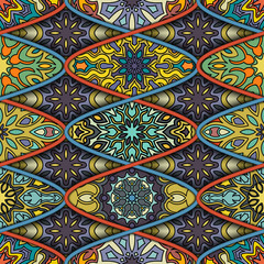 Seamless pattern. Vintage decorative elements. Hand drawn background. Islam, Arabic, Indian, ottoman motifs. Perfect for printing on fabric or paper.