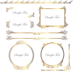 gold frame set