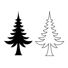 Obraz premium pine tree isolated on white background