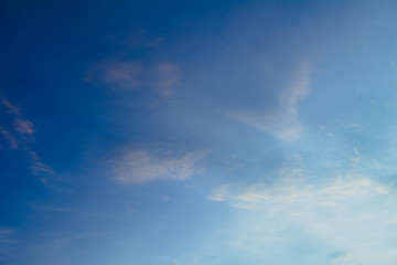 Blue sky with cloud, clean energy power, clear weather background