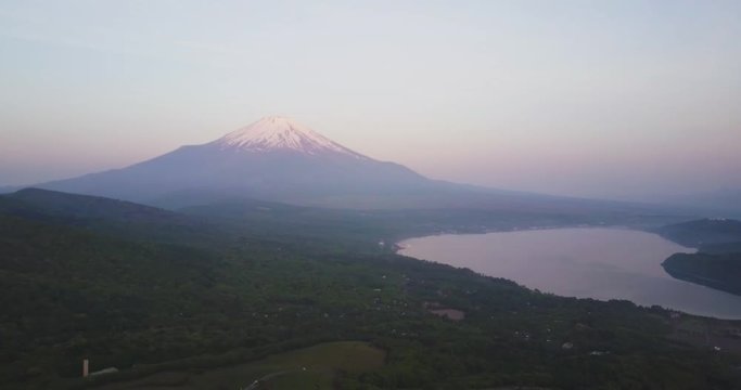 Morning glow of Mt. Fuji
Aerial view from lake Yamanaka No.3