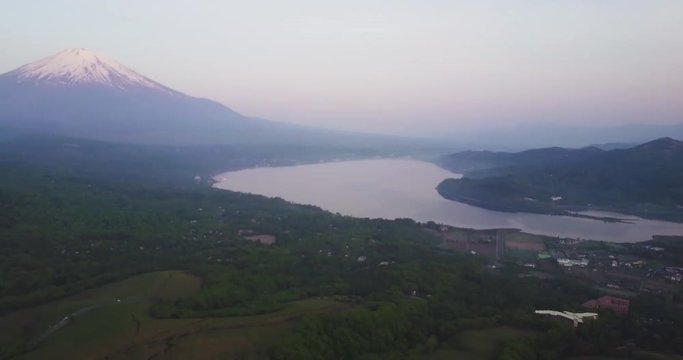 Morning glow of Mt. Fuji
Aerial view from lake Yamanaka No.2