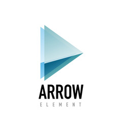 Vector arrow geometric design logo