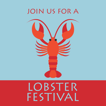lobster poster for lobster festival. vector illustration