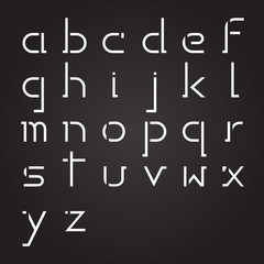 Modern alphabet design set-Minimalist style.Vector Illustration